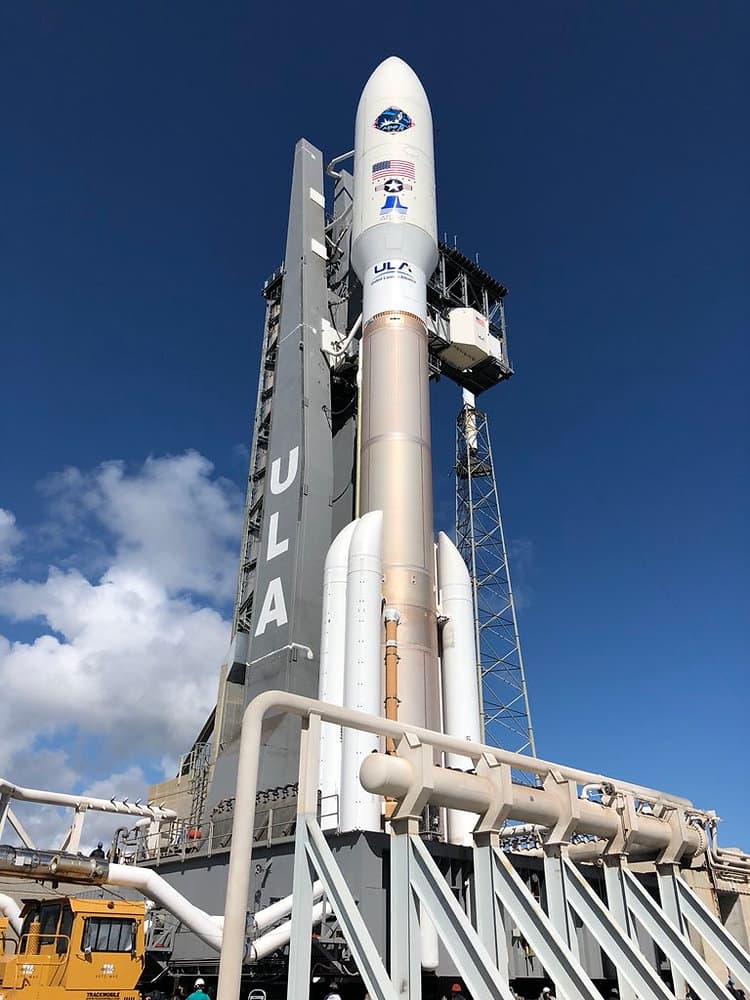 Atlas V rolls out ahead of Tuesday night's launch