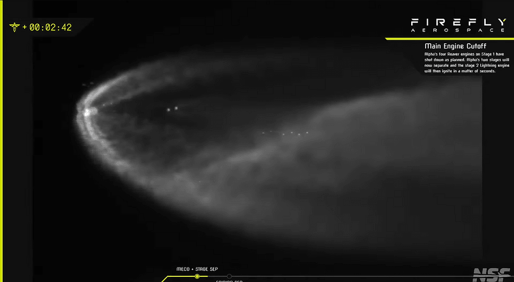 Firefly Aerospace Launches Alpha Rocket, Fails to Reach Orbit After Stage Separation Anomaly