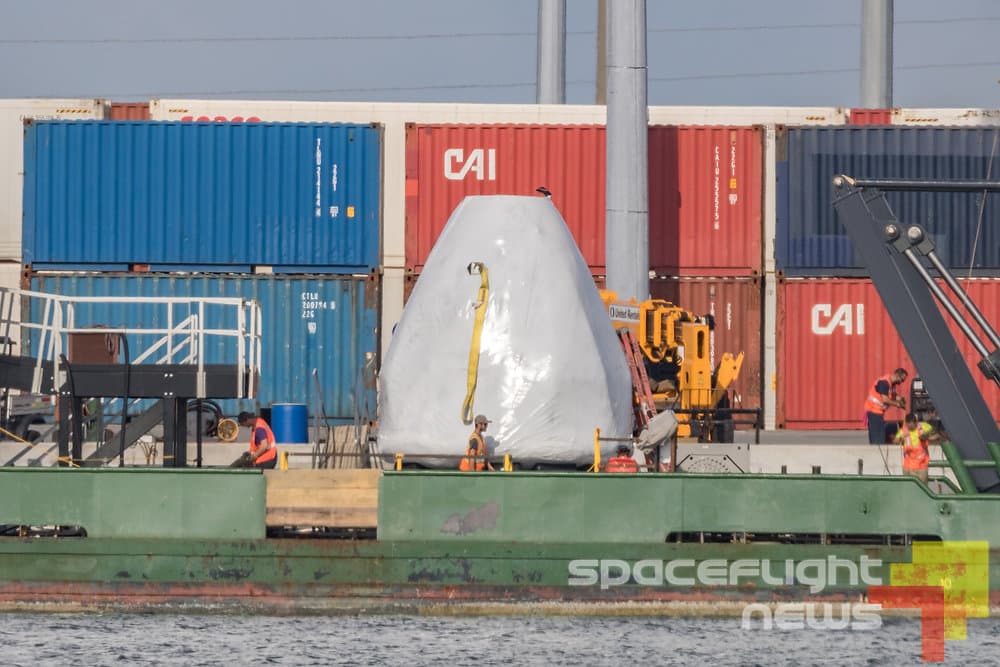 Crew Dragon recovery trainer spotted in Port Canaveral